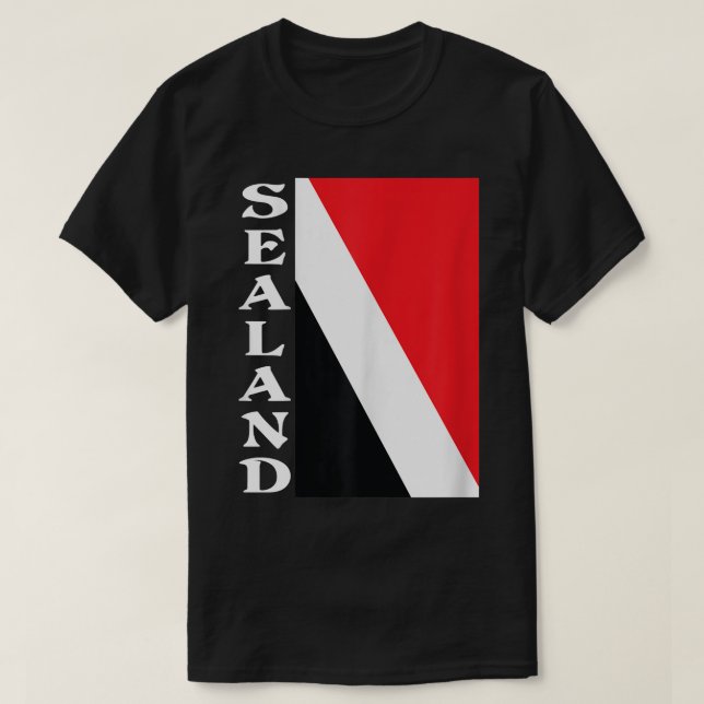 Furstendömet Sealand Flagga  T Shirt (Design framsida)