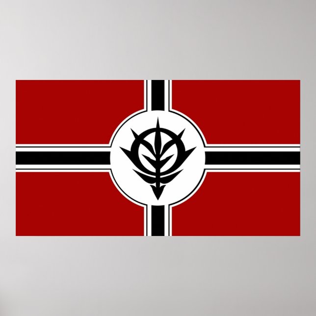 Furstendömet Zeon Mobile Kostym Gundam Poster (Framsidan)