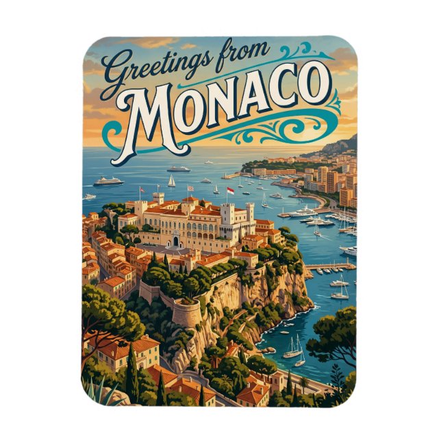 Furstens palats i Monaco Monaco Magnet (Vertikal)