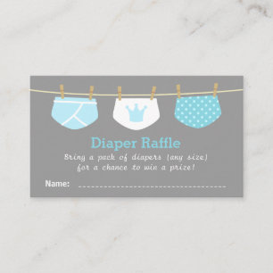 Furstlig baby shower för pojke, söta blöjtombola-b tilläggskort