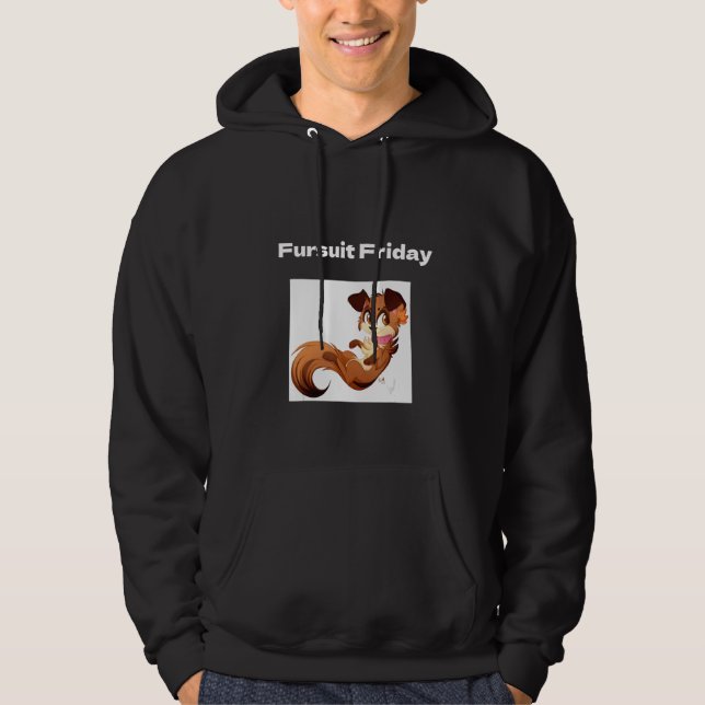 Fursuit fredags Citat fredag cool Fursuit fredag Hoodie (Framsida)