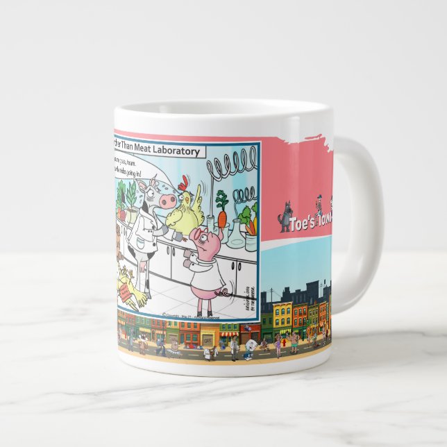 Further Than Meat | Satirisk humor Jumbo Mugg (Framsida höger)
