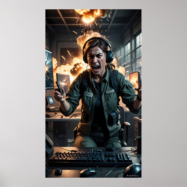 Fury in the Firestorm Gaming Room Poster (Framsidan)