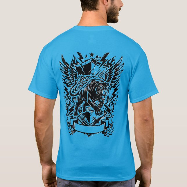 Fury Panther Crest Tröja – Vintage Svart Panter  (Baksida)