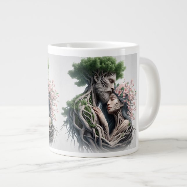 fusão homem e natureza jumbo mugg (Framsida höger)
