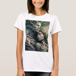 fusão homem e natureza t shirt