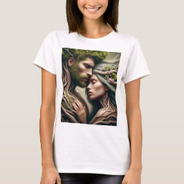fusão homem e natureza t shirt