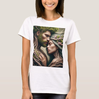 fusão homem e natureza t shirt