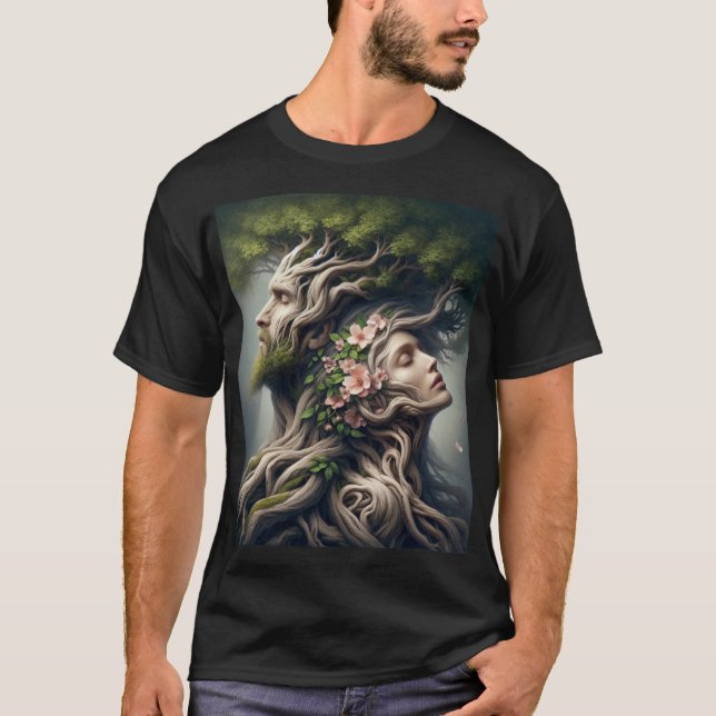 fusão homem e natureza t shirt (Framsida)