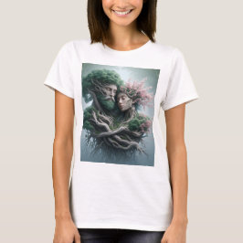 fusão homem e natureza t shirt