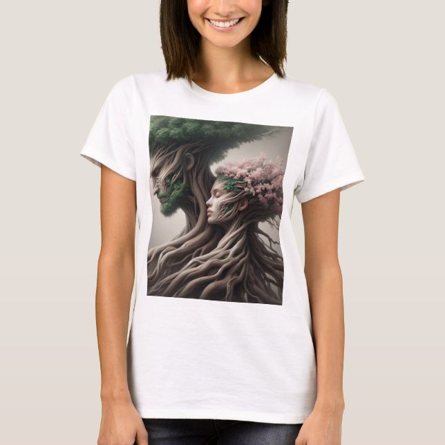 fusão homem e natureza t shirt (Framsida)