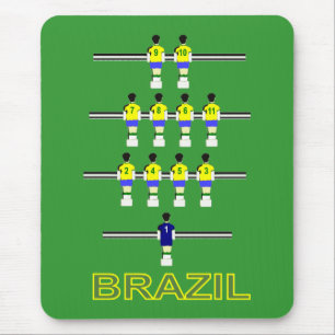 Fusball för fotboll Brasilien Brasil retro för Musmatta