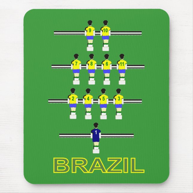 Fusball för fotboll Brasilien Brasil retro för Musmatta (Framsidan)