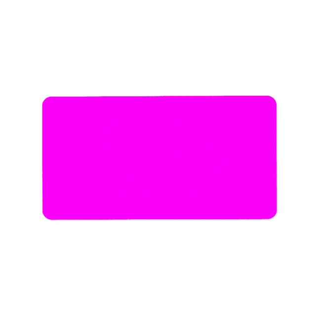 Fuschia Bright Neon Rosa Färg Background Lila Adressetikett (Framsidan)