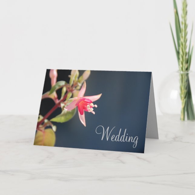Fuschia bröllopinbjudan Card_variation Inbjudan (Framsida)