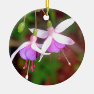 Fuschia Flowers Julgransprydnad Keramik