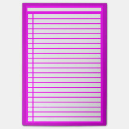 Fuschia kontrollista post-it block