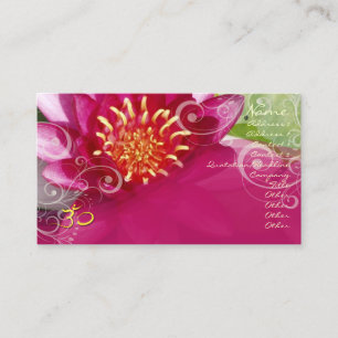 Fuschia lotus + snurrar visitkort