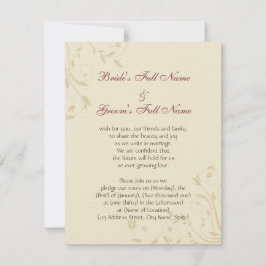 Fuschia påskliljar och vete inbjudningar