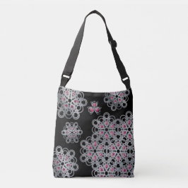 Fuschia Toruspher ePolyHexaBloom Crossbody Tote Axelväska