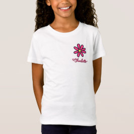 Fuscia Flower Doodle Personalized T Shirt