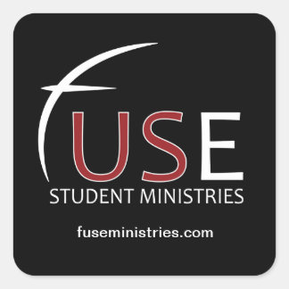 Fuse Student Missions-fästmärke Fyrkantigt Klistermärke
