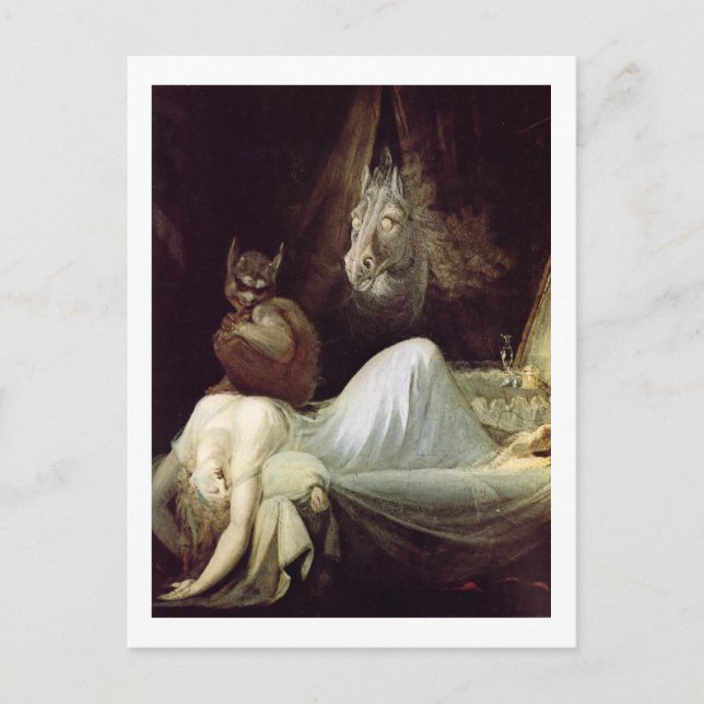 Fuseli, The Nightmare, c1790 Vykort (Framsida)