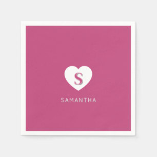 Fushcia Ro Rosa Monogram Pappersservett