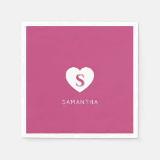 Fushcia Ro Rosa Monogram Pappersservett