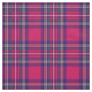 Fushia-rosa med blått/grönt/guld/vitt tyg