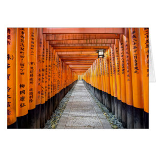 Fushimi Inari relikskrin, Kyoto Japan Hälsningskort