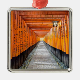 Fushimi Inari relikskrin, Kyoto Japan Julgransprydnad Metall