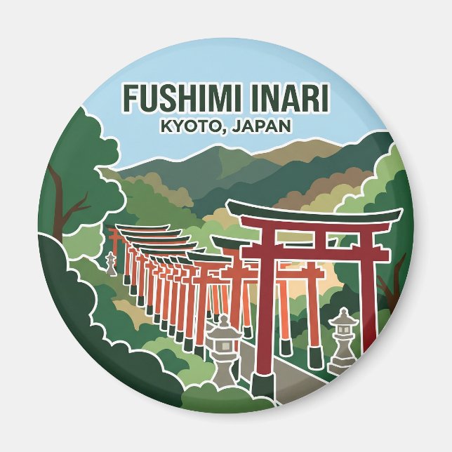 Fushimi Inari Taisha Japan Magnet (Framsidan)