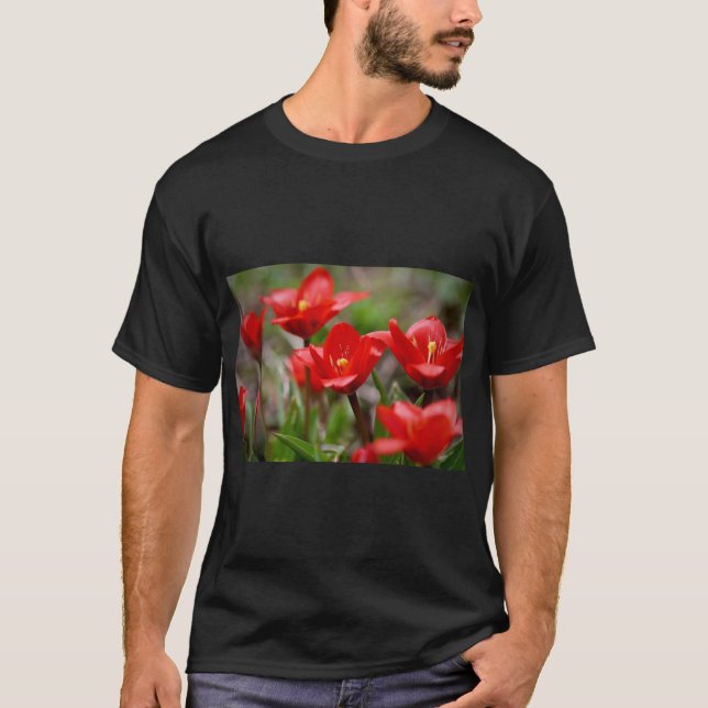 Fusilier Tulip Bloom Tryckt T-shirt (Framsida)