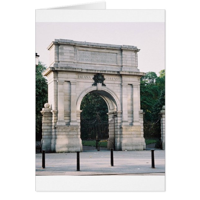 Fusiliers Archway Stephens Grönt Dublin Hälsningskort (Framsidan)