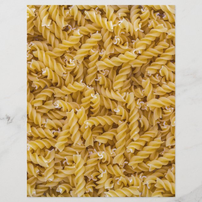 Fusilli pasta-makro som bakgrundsstruktur (Framsida)