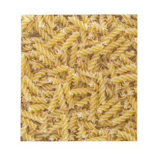 Fusilli pasta-makro som bakgrundsstruktur anteckningsblock