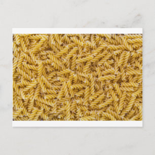 Fusilli pasta-makro som bakgrundsstruktur vykort