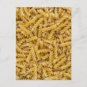 Fusilli pasta-makro som bakgrundsstruktur vykort