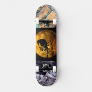 Fusion av Halloween i aktion bild Mini Skateboard Bräda 18,5 Cm