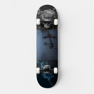Fusion av natursköld i bild mini skateboard bräda 18,5 cm