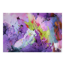 "Fusion of Hues" Abstrakt av Contemporary Art Fototryck