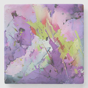 "Fusion of Hues" Abstrakt av Contemporary Art Stenunderlägg