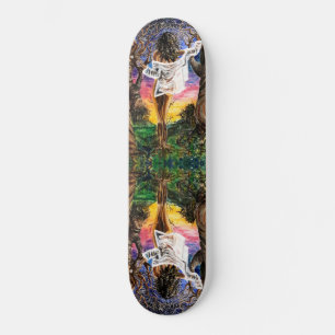Fusion - vattenfärgsfärg - Spegel Mini Skateboard Bräda 18,5 Cm