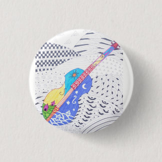 fusionklotter av färger och svartvitt knapp