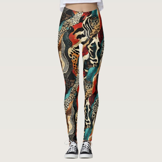 Fusionskonstruktion för snyggt Animals Leggings (Framsida)