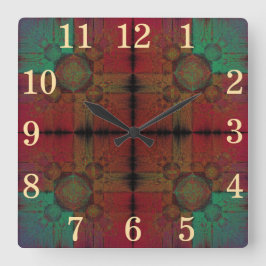 Fusionsrutnät Fyrkantig Klocka