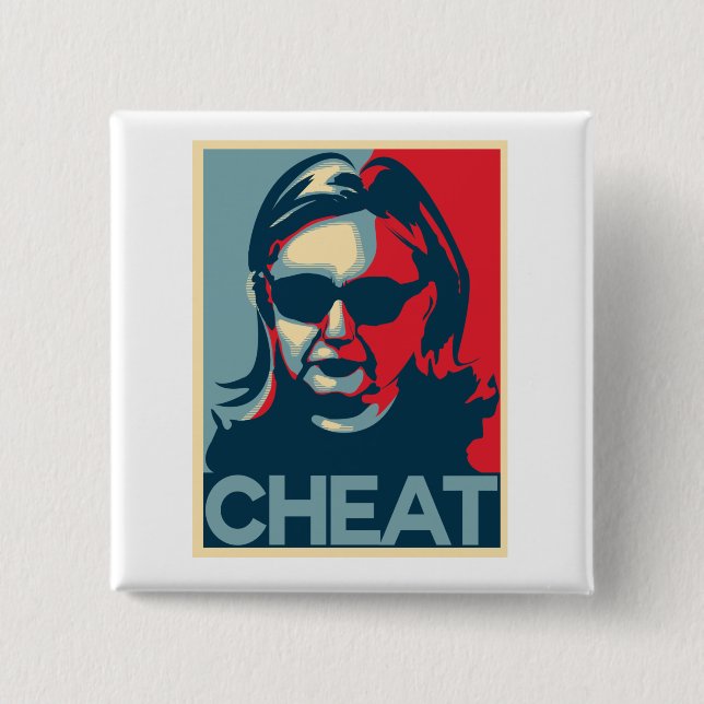 FUSK Anti-Hillary Clinton knäppas/emblem Knapp (Framsida)