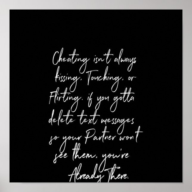 fusk kysser inte alltid beröring eller flirtning poster (Framsidan)