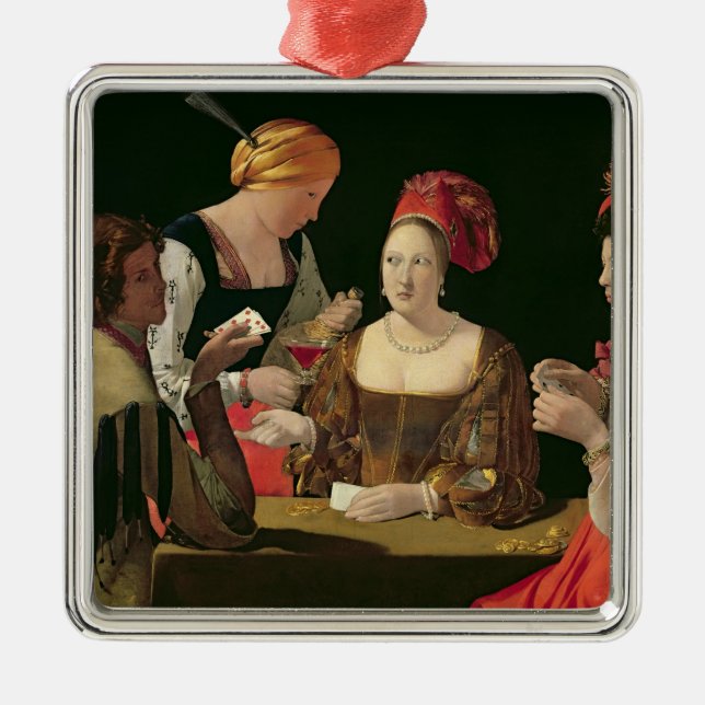 Fusk med överdängaren av diamanter julgransprydnad metall (Framsidan)